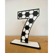 7 Yaş Doğum Günü Masa Dekoru-2 (Beşiktaş Temalı Siyah-Beyaz)