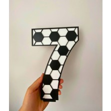 7 Yaş Doğum Günü Masa Dekoru-2 (Beşiktaş Temalı Siyah-Beyaz)