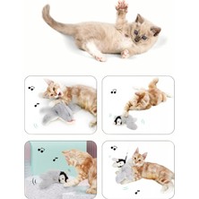 Kedi Oyuncakları Titreyen Peluş Oyuncak Uçan Kuş Oyuncak Trend Kedi Sesli Av Oyuncak Tüylü Kuş Oyuncak