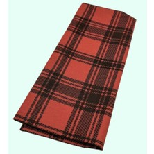 Angel Çanta Aksesuar 120X50 cm Pamuklu Astarlık Kumaş Taba Ekose Desen