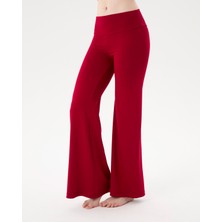 Ayma Active Kırmızı Şortlu Yoga Pantolon Ince Dökümlü Yoga Pantolon