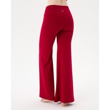 Ayma Active Kırmızı Şortlu Yoga Pantolon Ince Dökümlü Yoga Pantolon