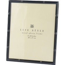 Siyah Çerçeve 20X25CM Dekoratif Hediyelik Metal Life Style 1 Adet