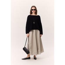 Nakış Detaylı Geniş Etek Taş