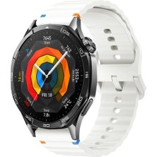Huawei Watch Gt3 Active/gt3 Se/gt3 Elite Edition 46MM Uyumlu 22MM Dalgalı Spor Silikon Kordon