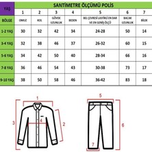 Kız&erkek Çocuk Polis Kıyafeti (Şapka, Gömlek, Pantolon Takımı) Yeni Model