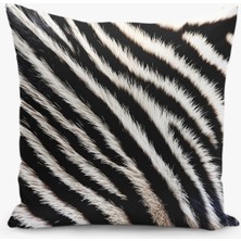 Çift Taraflı Dijital Baskı Kırlent Kılıfı Zebra Desenli