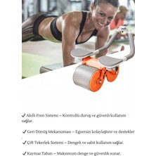 Akıllı Frenli Ab Roller Karın Kası Spor Aleti Fitness Mekik Tekerleği Aleti Spor Egzersiz Tekeri Karın Kası Geliştirici Mekik Aleti