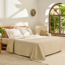 Kaşmir Home Frig %100 Pamuk Çift Kişilik Pike Takımı Bej