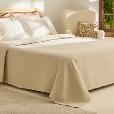 Kaşmir Home Frig %100 Pamuk Çift Kişilik Pike Takımı Bej