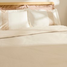 Kaşmir Home Frig %100 Pamuk Çift Kişilik Pike Takımı Bej