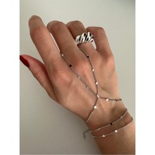 Nice Boutique Gümüş Renk Sf Ezme Zincir Gold Pullu Ince Zincir Çelik Şahmeran - 3220