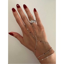 Nice Boutique Gümüş Renk Sf Ezme Zincir Gold Pullu Ince Zincir Çelik Şahmeran - 3220