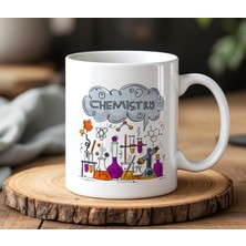 BB Design Chemistry Tasarımlı Beyaz Seramik Baskılı Kupa Bardak 330 ml