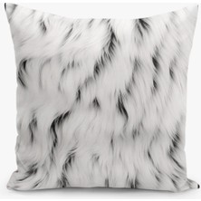 Çift Taraflı Dijital Baskı Kırlent Kılıfı Tüy Efektli