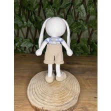 Amigurumi Uzun Kulaklı Tulumlu  Tavşan Oyun Arkadaşı