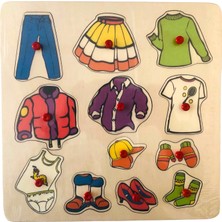 Giyecekler Ahşap Puzzle 30X30CM