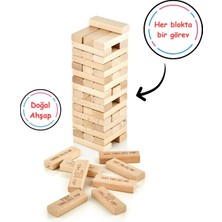 TotteriQ Animals Cezalı Jenga Tower Denge Oyunu 54 Adet Farklı Hayvan Taklidi