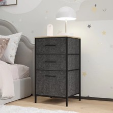 Çocuk 3 Çekmeceli Orta Boy Komodin Sehpa Füme 1602