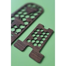 Masa Düzeni ve Şıklık Için Desenli Ahşap Mdf Telefon Standı