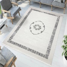 Galata Yumuşak Dokulu Klasik Desen Gri Oturma Odası Salon Mutfak Genç Odası Halısı