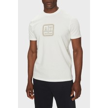 Armani Exchage Kabartmalı Logo Baskılı Pamuklu Regular Fit Bisiklet Yaka T Shirt Erkek T Shirt XM000545 AF10361 U0009
