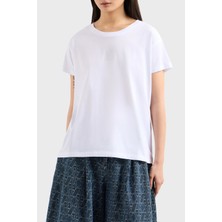 Armani Exchange  Logolu Taşlı  Pamuk Relaxed Fit Bisiklet Yaka T Shirt Bayan T Shirt XW000830 AF10356 U0002