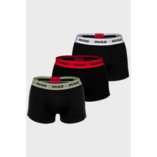 Hugo Logolu Streç Pamuklu 3 Pack Boxer Erkek Boxer 50532611 977