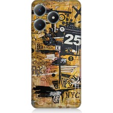 Teknomeg Realme Note 50 Uyumlu Karma Grafik  Desenli Silikon Kılıf