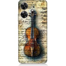 Teknomeg Realme Note 60 Uyumlu Eski Keman  Desenli Silikon Kılıf