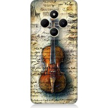 Teknomeg Redmi 14C Uyumlu Eski Keman  Desenli Silikon Kılıf