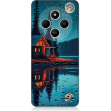 Teknomeg Redmi 14C Uyumlu Göl Evi  Desenli Silikon Kılıf