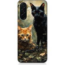 Teknomeg Samsung Galaxy A36 Uyumlu Orman Kedileri  Desenli Silikon Kılıf