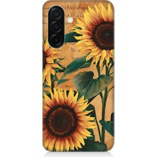 Teknomeg Samsung Galaxy A56 Uyumlu Ayçiçekleri  Desenli Silikon Kılıf