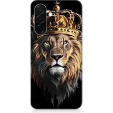 Teknomeg Samsung Galaxy A26 Uyumlu Taçlı Aslan  Desenli Silikon Kılıf