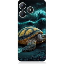 Teknomeg Realme Note 50 Uyumlu Deniz Kaplumbağası  Desenli Silikon Kılıf