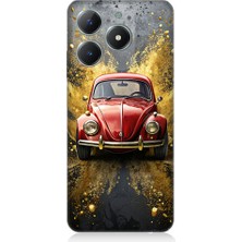 Teknomeg Realme C61 Uyumlu Klasik Vosvos  Desenli Silikon Kılıf