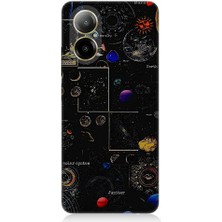 Teknomeg Realme 12 Lite Uyumlu Uzay Haritası  Desenli Silikon Kılıf