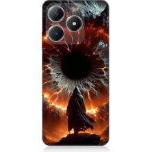 Teknomeg Realme C61 Uyumlu Ateş Çemberi  Desenli Silikon Kılıf
