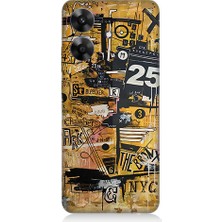 Teknomeg Realme Note 60 Uyumlu Karma Grafik  Desenli Silikon Kılıf