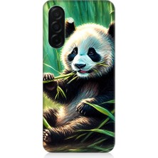 Teknomeg Samsung Galaxy A36 Uyumlu Panda Yaprak  Desenli Silikon Kılıf