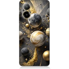 Teknomeg Realme 12 Lite Uyumlu Gezegenler Sistemi  Desenli Silikon Kılıf