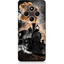 Teknomeg Redmi 14C Uyumlu Kara Tren  Desenli Silikon Kılıf