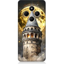 Teknomeg Redmi 14C Uyumlu Galata Kulesi  Desenli Silikon Kılıf