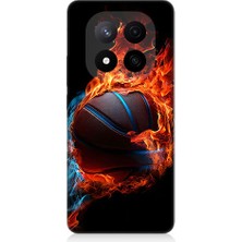 Teknomeg Redmi Note 14 Pro Plus Uyumlu Ateşli Basketbol  Desenli Silikon Kılıf