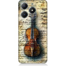 Teknomeg Realme C61 Uyumlu Eski Keman  Desenli Silikon Kılıf