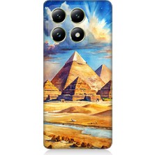 Teknomeg Xiaomi 14T Pro Uyumlu Piramid Manzarası  Desenli Silikon Kılıf