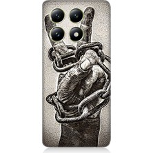 Teknomeg Xiaomi 14T Pro Uyumlu Barış Eli  Desenli Silikon Kılıf