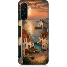 Teknomeg Samsung Galaxy A36 Uyumlu Sahil Evleri  Desenli Silikon Kılıf