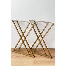 Metal Bank Sehpa Orta Sehpa Ayağı 2 Adet Ayak 42 cm Mobilya Ayağı